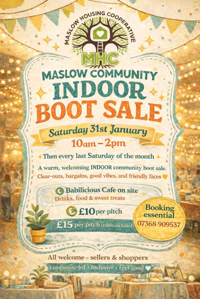 Maslow Community Indoor Boot Sale